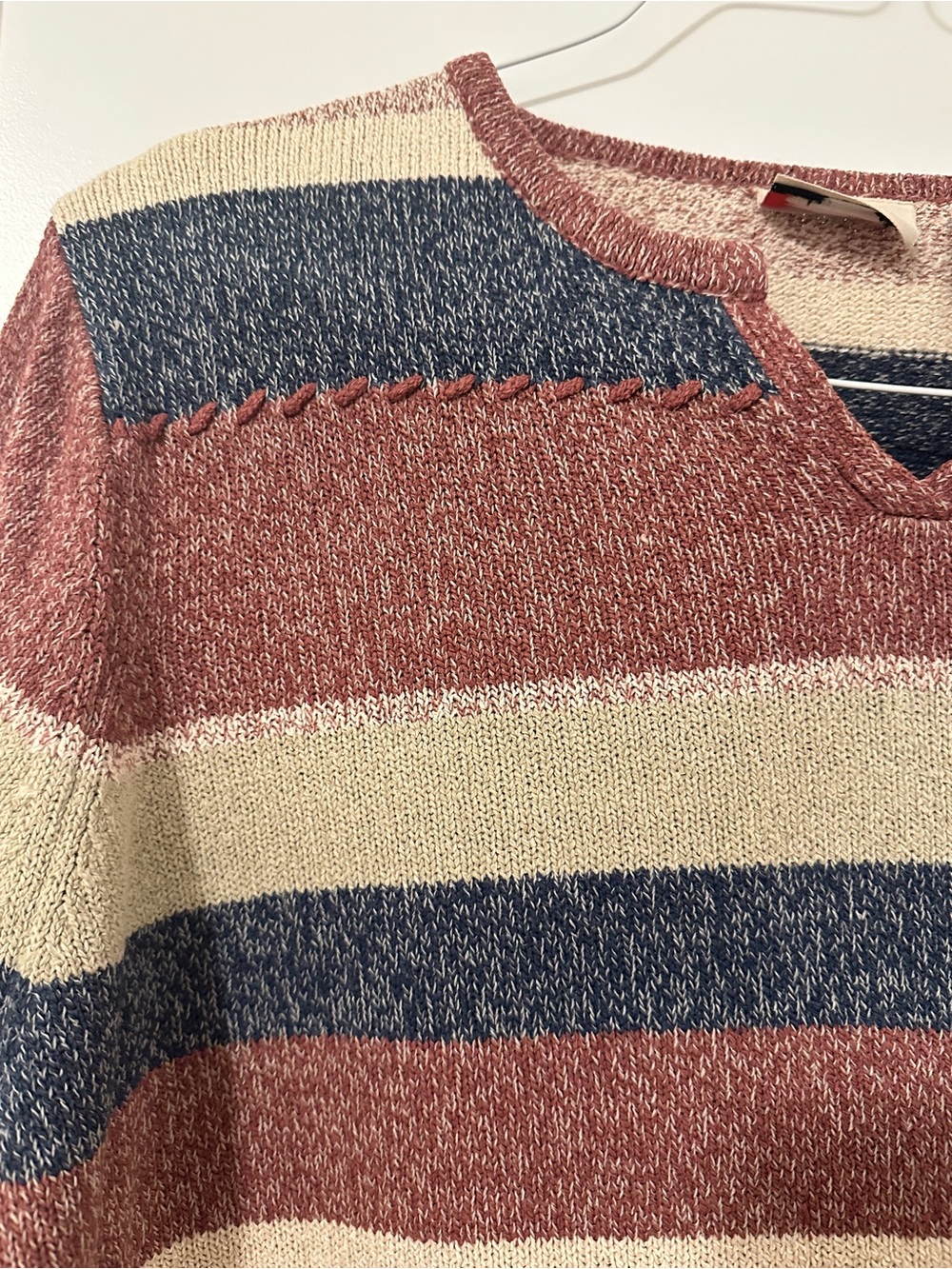Vintage Alia Sport 3/4 Sleeve Striped Sweater Size Large Women’s - Picture 5 of 11
